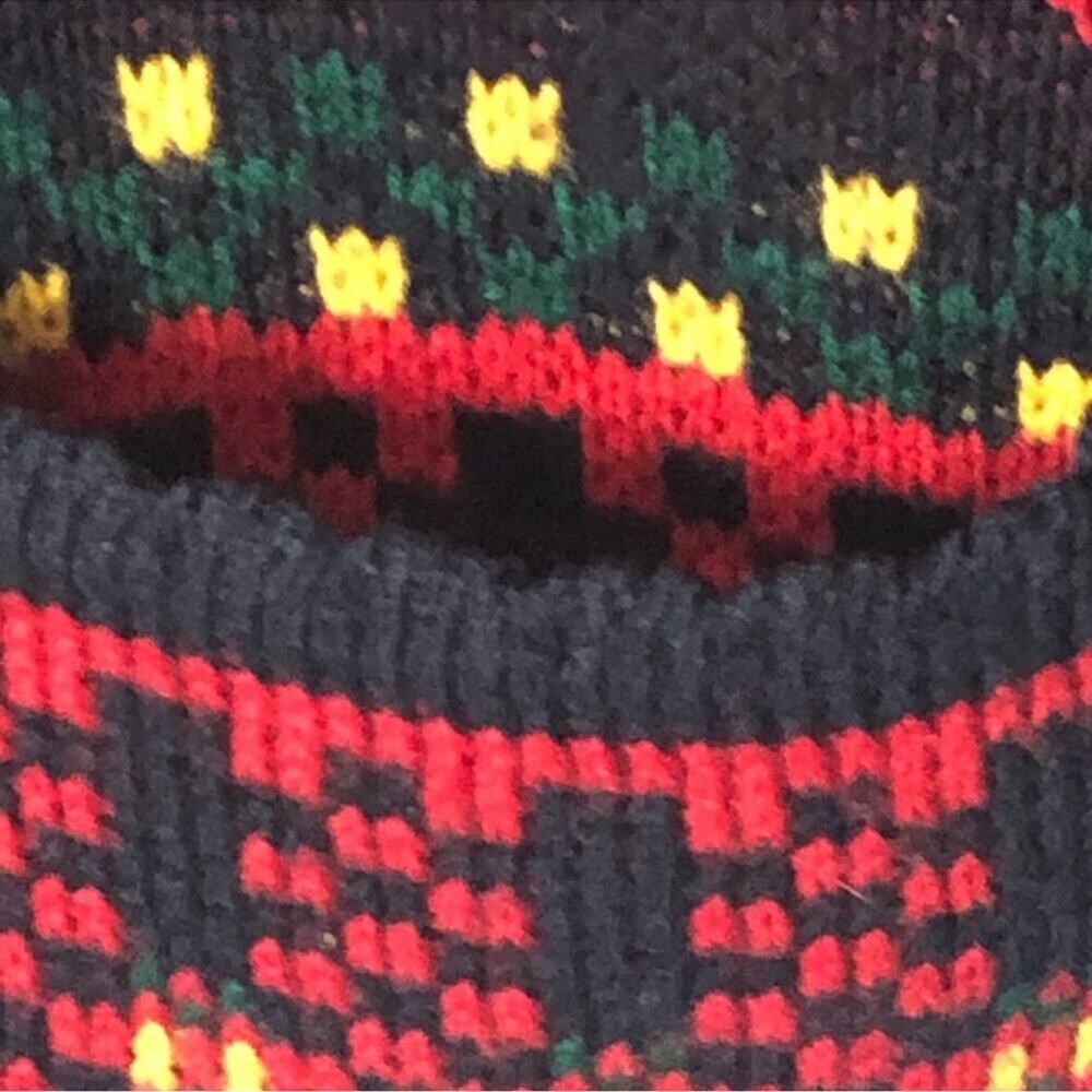 Vintage Scotty Dog Cardigan Navy Novelty Knit Gold Button Sweater M - Picture 12 of 16